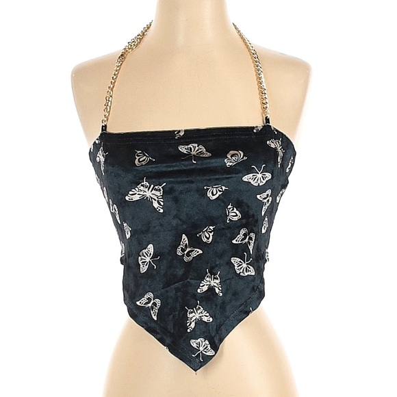 Velvet Butterfly Handkerchief Top - Picture 3 of 8